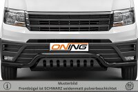 Frontbügel mit Unterfahrschutz für VW Crafter 2016- SCHWARZ 70mm breit Edelstahl