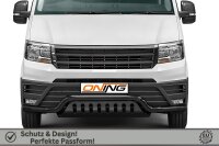 Frontbügel mit Unterfahrschutz für VW Crafter 2016- SCHWARZ 70mm breit Edelstahl