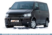 Frontbügel mit Unterfahrschutz für VW T5 2003-2015 SCHWARZ 70mm Gutachten