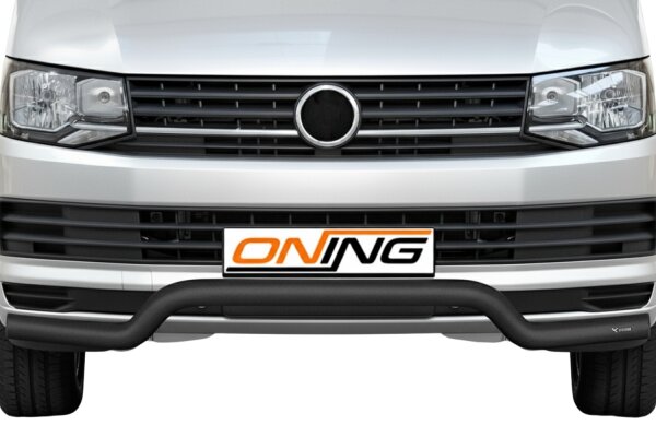 Frontbügel Edelstahl für VW T6 2015-2019 SCHWARZ 70mm breit Edelstahl Gutachten