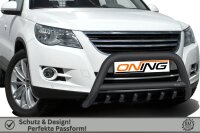 Frontbügel mit Unterbodenschutz für VW Tiguan 5N 2007-2016 SCHWARZ 70mm Gutachten