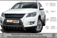 Frontbügel mit Unterbodenschutz für VW Tiguan 5N 2007-2016 SCHWARZ 70mm Gutachten