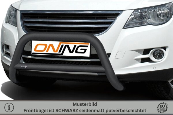Frontbügel mit Querstreben für VW Tiguan 5N 2007-2016 SCHWARZ 70mm Edelstahl Gutachten