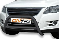 Frontbügel mit Querstreben für VW Tiguan 5N 2007-2016 SCHWARZ 70mm Edelstahl Gutachten