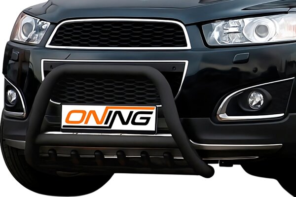 Frontbügel Unterbodenschutz für Chevrolet Captiva 2011-2015 SCHWARZ 70mm