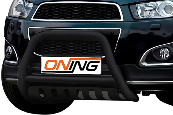 Frontbügel mit Unterfahrschutz für Chevrolet Captiva 2.0D 2011-2015 SCHWARZ 70mm