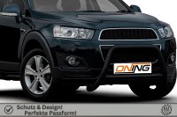 Frontbügel mit Querstreben für Chevrolet Captiva 2.0D 2011-2015 SCHWARZ 70mm Gutachten