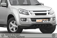 Frontbügel mit Unterbodenschutz für Isuzu D-Max II 2012-2016 SCHWARZ 70mm breit Gutachten