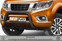Frontbügel Unterbodenschutz für Nissan NP300 Navara 2015- SCHWARZ 70mm Gutachten