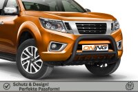 Frontbügel Unterbodenschutz für Nissan NP300 Navara 2015- SCHWARZ 70mm Gutachten
