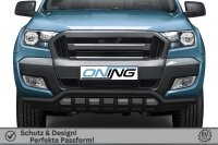 Frontbügel mit Unterbodenschutz für Ford Ranger 2016-2022 SCHWARZ 70mm Gutachten breit