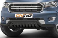 Frontbügel mit Unterfahrschutz für Ford Ranger 2016-2022 SCHWARZ 70mm Gutachten breit