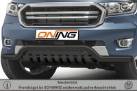 Frontbügel mit Unterfahrschutz für Ford Ranger 2016-2022 SCHWARZ 70mm Gutachten breit
