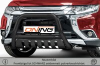 Frontbügel mit Unterfahrschutz für Mitsubishi Outlander 2015-2018 SCHWARZ 70mm Gutachten breit