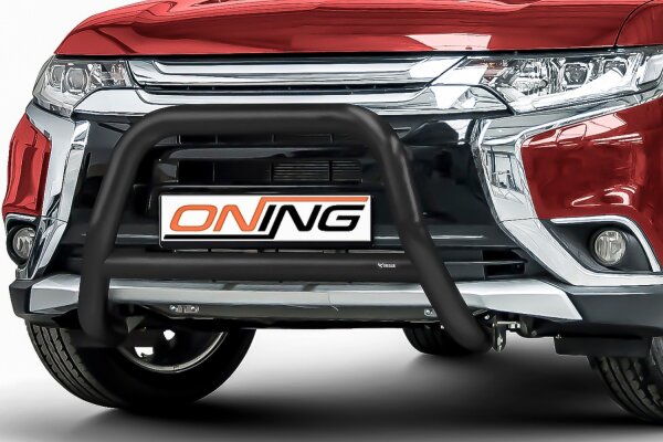 Frontbügel mit Querstreben für Mitsubishi Outlander 2015 - 2018 SCHWARZ 70mm Gutachten breit