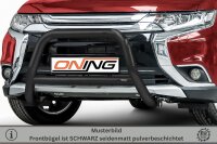 Frontbügel mit Querstreben für Mitsubishi Outlander 2015 - 2018 SCHWARZ 70mm Gutachten breit