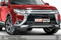 Frontbügel breit für Mitsubishi Outlander 2015-2018 SCHWARZ 70mm Gutachten